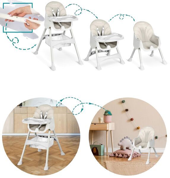 Ricokids 3in1 high chair | grey, image 4 of 5