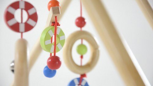 Roba Baby Spielbogen aus Holz mit Ring, Kugel & Form Anhängern | multicolored 3