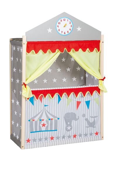 Roba Freestanding Wooden Puppet Theatre | multicoloured, image 1 of 2