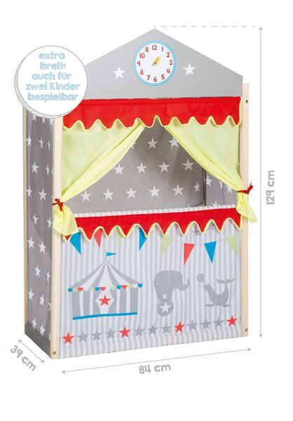 Roba Freestanding Wooden Puppet Theatre | multicoloured, image 2 of 2