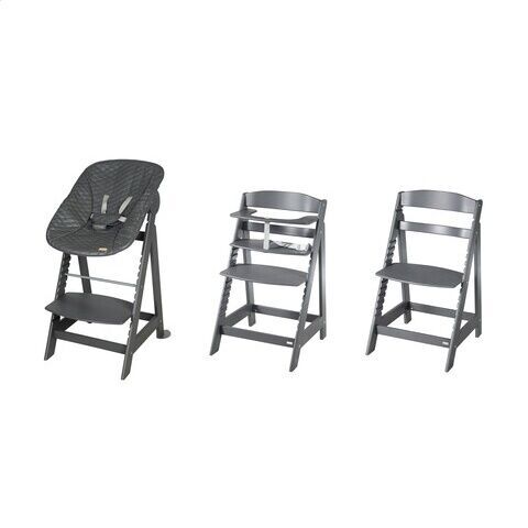 Roba Treppenhochstuhl Born Up Set 2-in-1 inkl. Aufsatz | black 1
