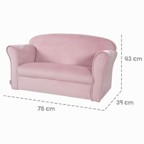roba Lil Sofa children's sofa velvet | pink, image 3 of 3