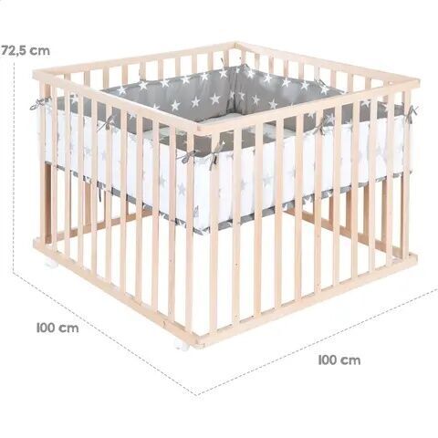 Roba Little Stars Laufgitter 100 x 100 cm | braun 3