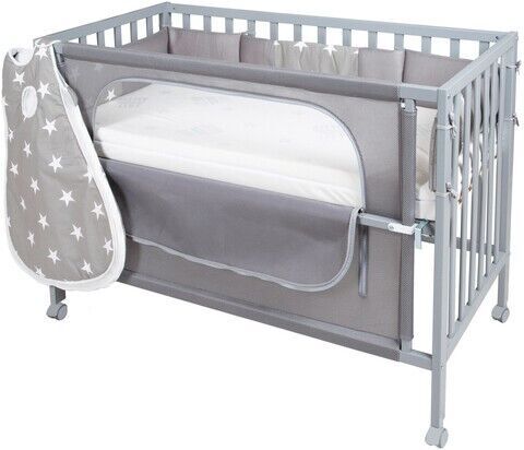 Roba Room Bed "Safe Asleep" Beistellbett | grau | Little Stars 3