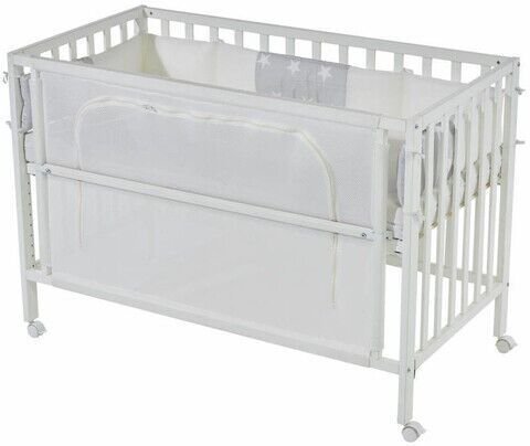 Roba Room Bed "Safe Asleep" Beistellbett | weiß | Little Stars 2