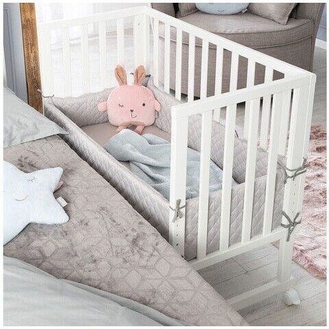 Roba Stuben- & Beistellbett 3-in-1 mit Barriere | grau 2