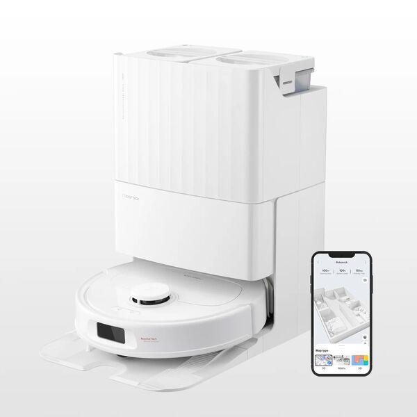 Roborock Qrevo S Робот Прахосмукачка с Функция за Мопиране вкл. Станция за Автоматично Изпразване | бял, image 1 of 1