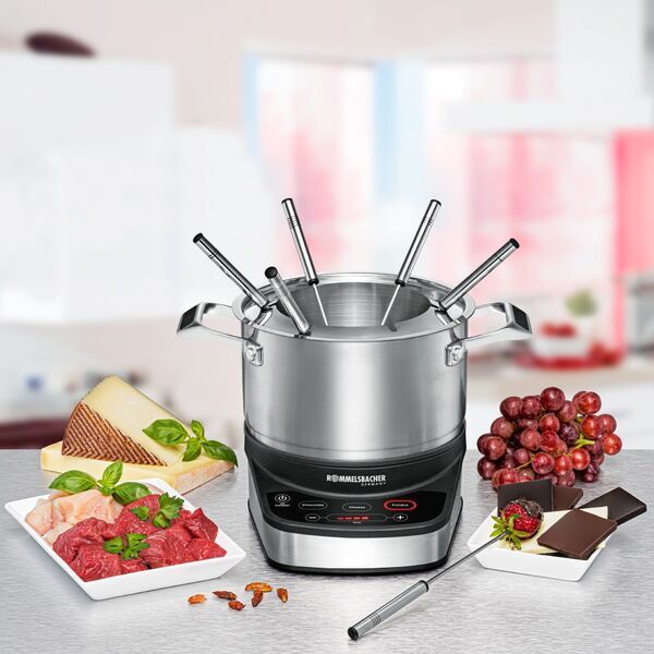 Rommelsbacher Fondue Set F 1200 | stříbrná/černá 2