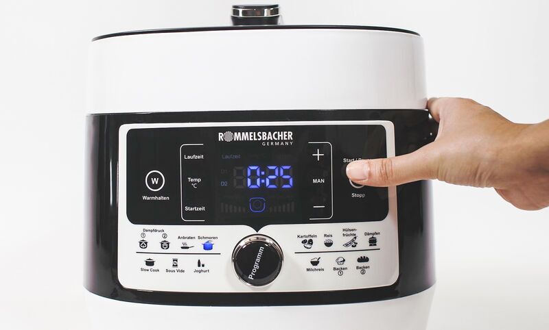 Rommelsbacher Pentola a pressione e multi-cucina MD 1000 MeinHans | nero/bianco 4