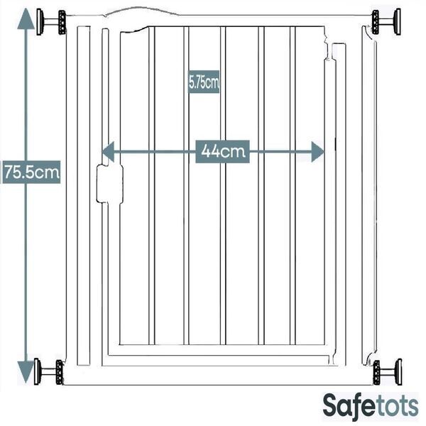 Safetots Selbstschließendes Treppengitter | black 3
