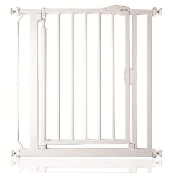 Safetots Selbstschließendes cancello per bambini | bianco | 76 x 65 x 3.5 cm, image 1 of 3