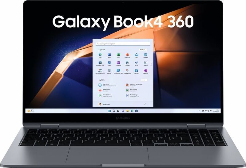 Samsung Galaxy Book4 360 | Core 7 150U | 15.6" | 16 GB | 512 GB SSD | FP | Stylus | grå | Win 11 Home | NL 3