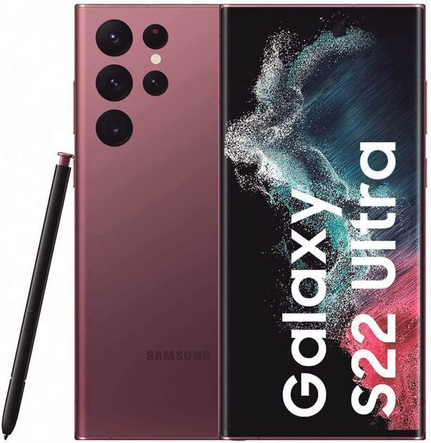 Samsung Galaxy S22 Ultra 5G | 8 GB | 128 GB | Dual-SIM | Burgundy | 504 ...