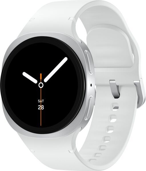 Samsung Galaxy Watch 8 40 mm (2025) | silver | Sport Band White | S/M | BT 1