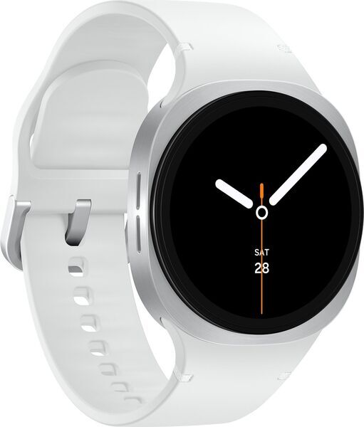 Samsung Galaxy Watch 8 40 mm (2025) | silver | Sport Band White | S/M | BT 4