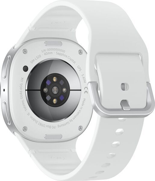 Samsung Galaxy Watch 8 40 mm (2025) | silver | Sport Band White | S/M | BT 5