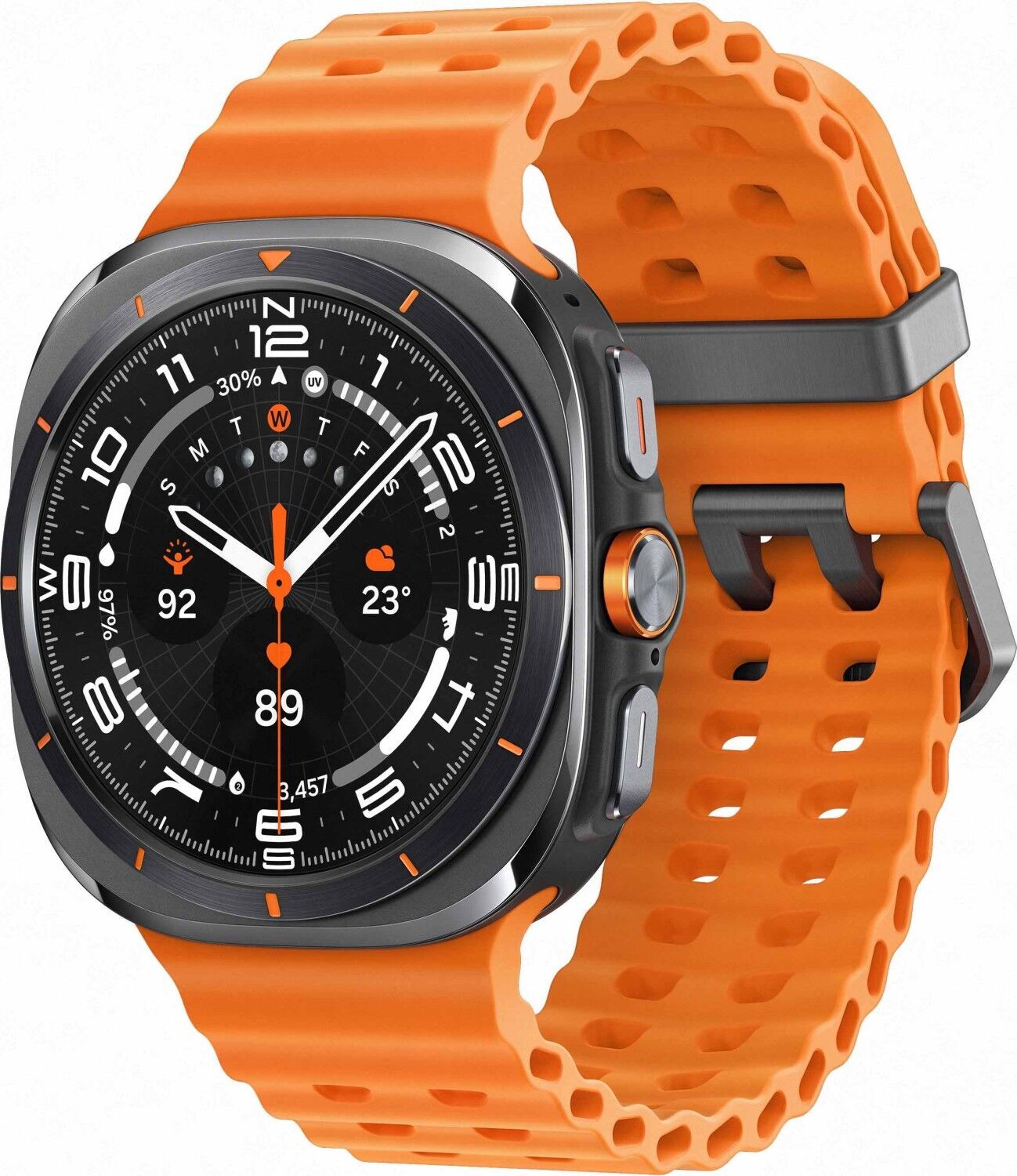 Samsung Galaxy Watch Ultra (2024) Titanium Gray Marine Band orange