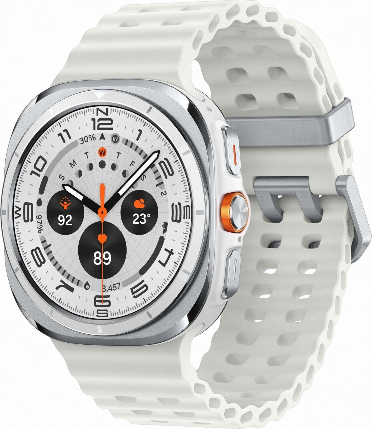 Samsung Galaxy Watch Ultra (2024) Titanium White Marine Band weiß