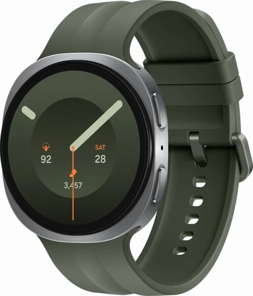 Samsung Galaxy Watch9 44 mm (2026) | silver | sport band | olive | M/L, image 1 of 5