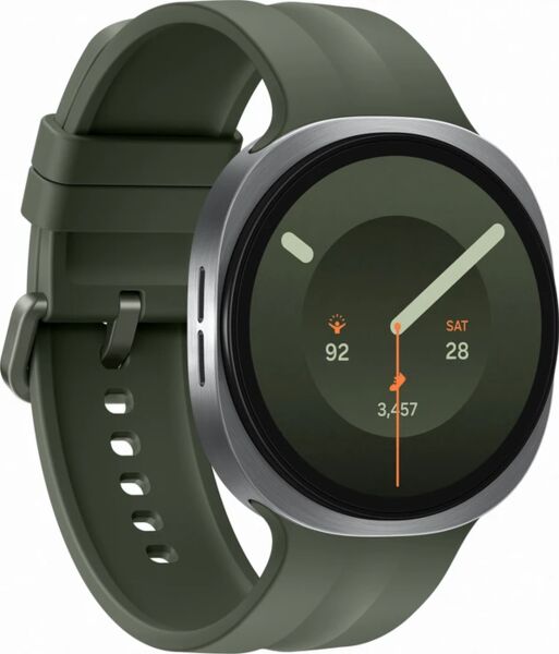 Samsung Galaxy Watch9 44 mm (2026) | silver | sport band | olive | M/L, image 3 of 5