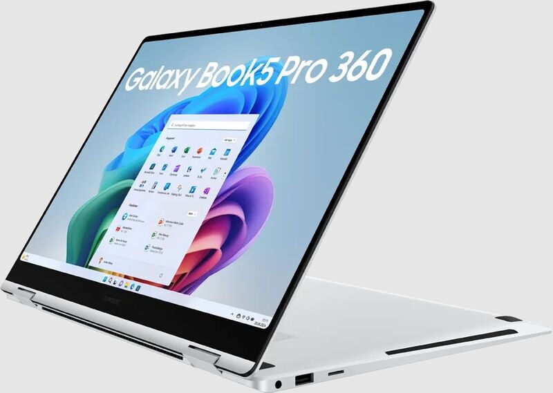 Samsung Galaxy Book5 Pro 360 | Core Ultra 7 256V | 16" | 16 GB | 512 GB SSD | Win 11 Home | argent | FR 1