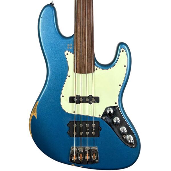 Sandberg California JM4 Fretless Bass Soft Aged - Lake Placid Blue | Lake Placid Blue, image 1 of 5