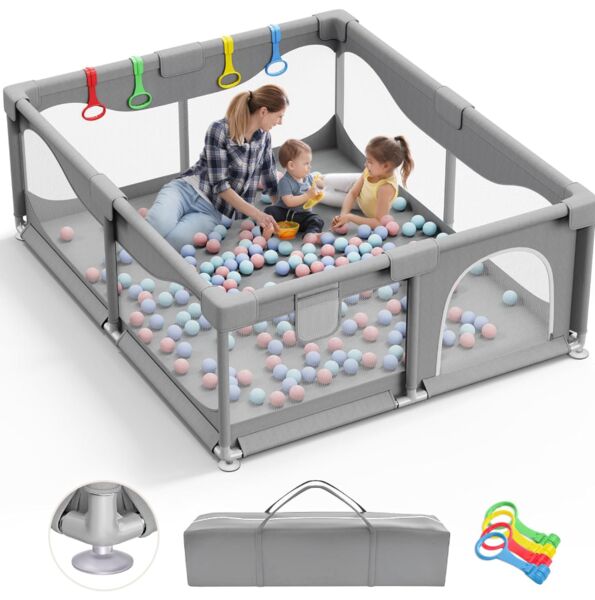 Sarr Klith Baby Laufstall | pelēks 1