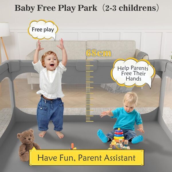 Sarr Klith Baby Laufstall | grau 2