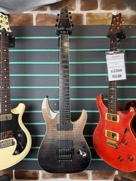 Schecter C-7 FR SLS Elite Black Fade Burst 2022 7-String Electric Guitar | Black Burst, image 2 of 5