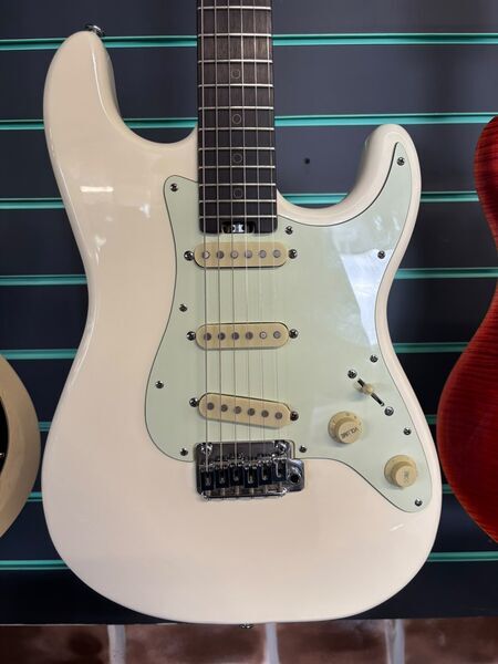 Schecter Diamond Series Nick Johnston Signature Atomic White Electric Guitar | white, image 2 of 5