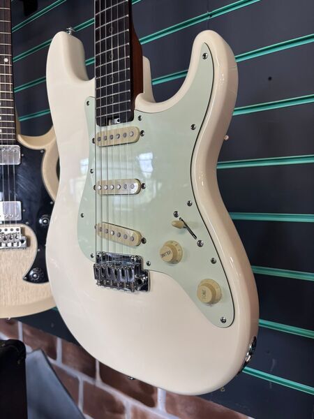 Schecter Diamond Series Nick Johnston Signature Atomic White Electric Guitar | white, image 4 of 5