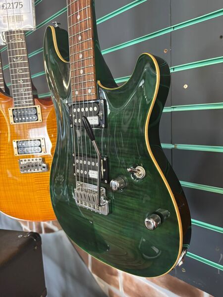 Schecter Japan RJ-1-24-VTR See-Thru Green Electric Guitar | green, image 3 of 5