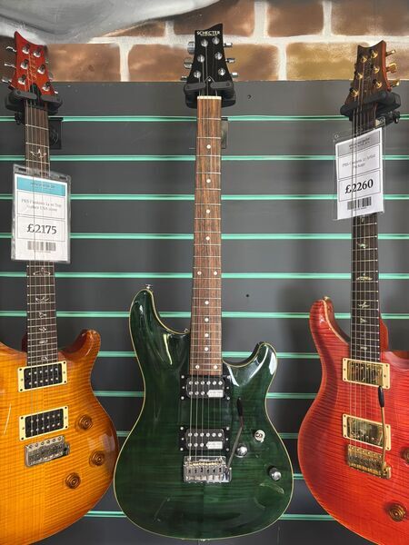 Schecter Japan RJ-1-24-VTR See-Thru Green Electric Guitar | green, image 5 of 5