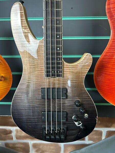 Schecter SLS Elite-4 Black Fade Burst 2022 Electric Bass | Black Burst, image 4 of 5