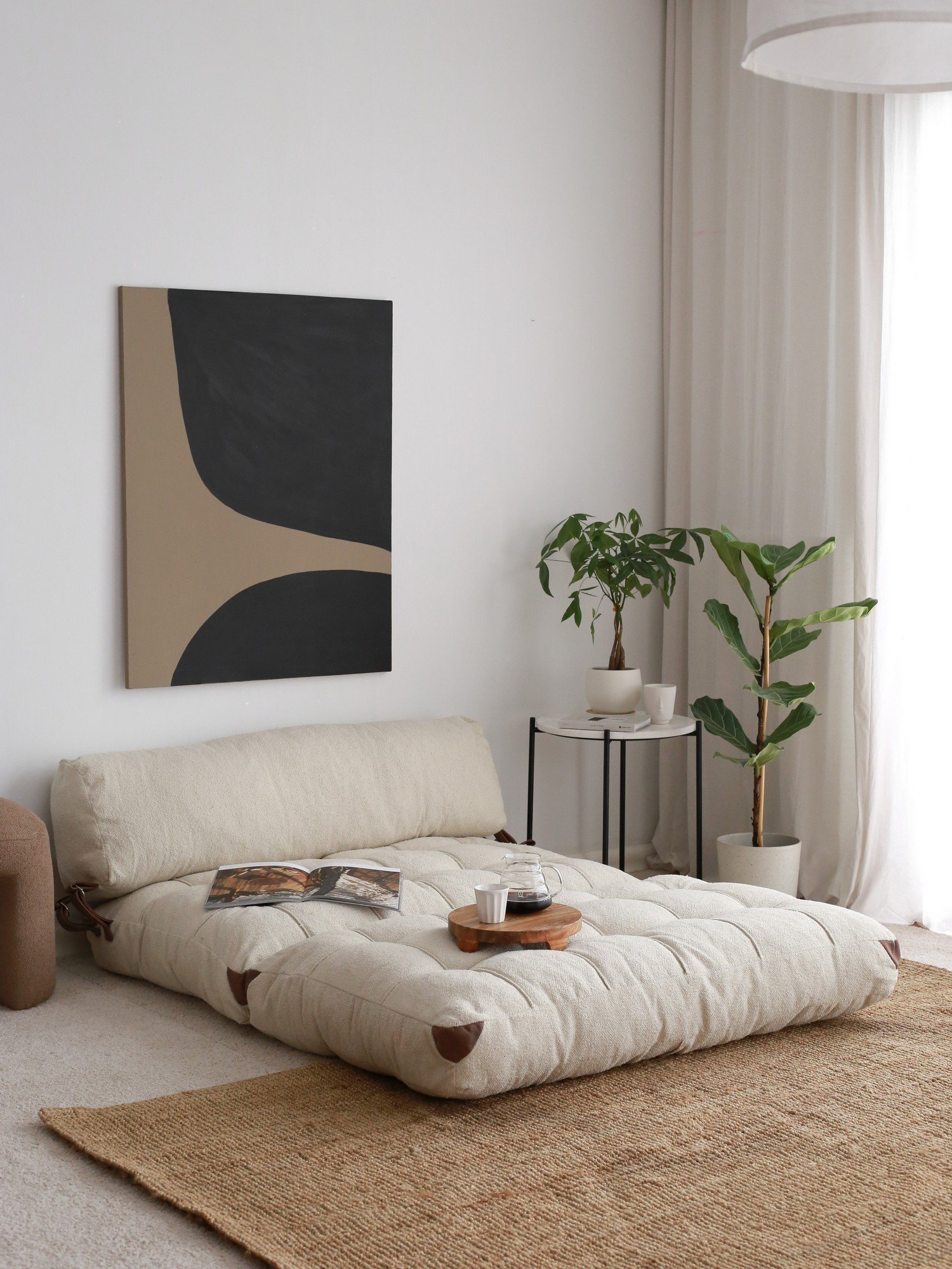 bäddsoffa 2-sitsig kräm