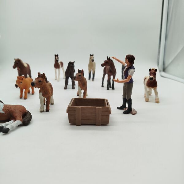 Schleich Bundle Horse farm foal, human & box | multicolored, image 4 of 5