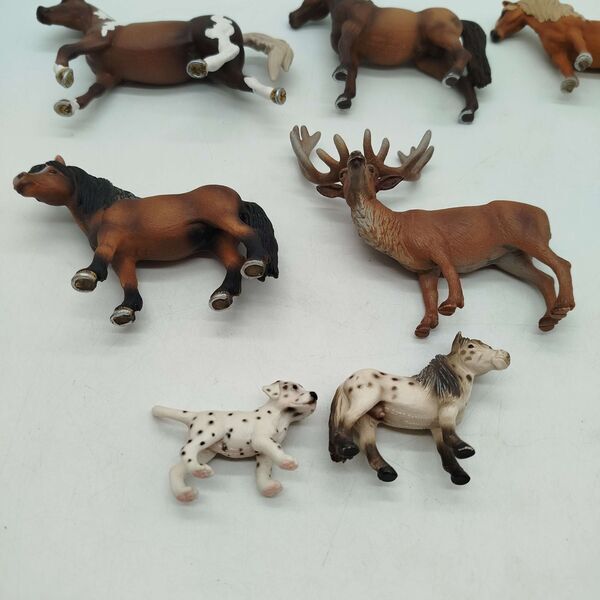 Schleich Bundle Tierfiguren Set von 9 Pferde, Reh, Hunde & Vogele | multicolored, image 2 of 3