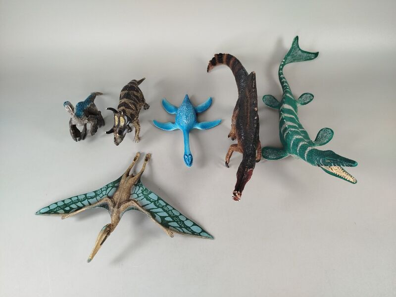 Schleich Dinosaurier Set von 6 Figuren - Spinosaurus, Mosasaurus u.a. | mehrfarbig 1