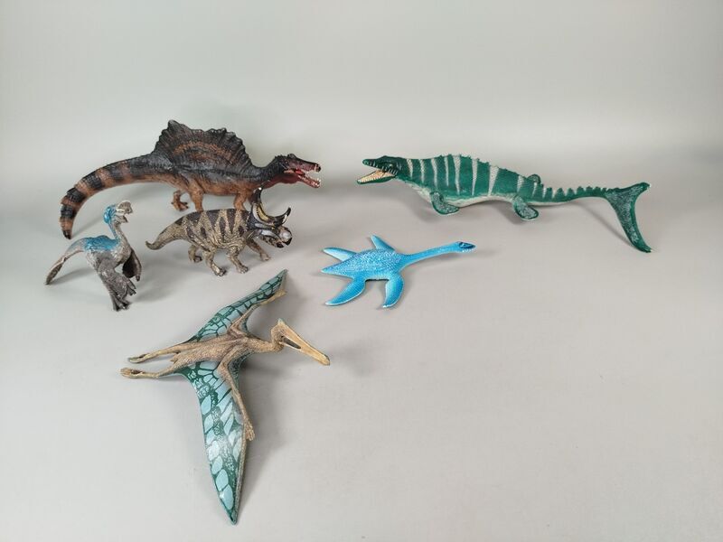 Schleich Dinosaurier Set von 6 Figuren - Spinosaurus, Mosasaurus u.a. | mehrfarbig 2