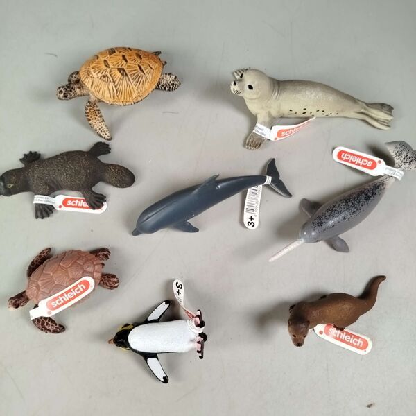 Schleich Tiere Bundle Meerestiere & Schnabeltier Set von 8 Tierfigurene | mehrfarbig, image 1 of 4