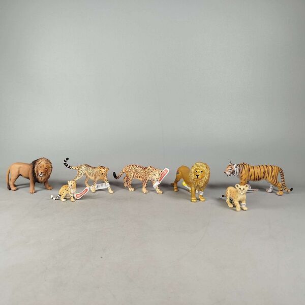 Schleich Tiere Bundle Raubkatzen 7 Teile Löwen & Gepardene | mehrfarbig, image 1 of 3