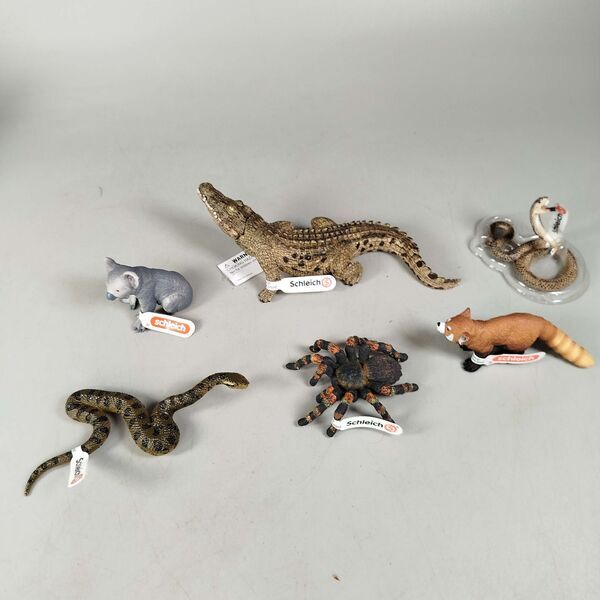 Schleich Tiere Bundle Set von 10 Tierfiguren Faultier, Tukan, Panda & Reptiliene | mehrfarbig, image 3 of 4
