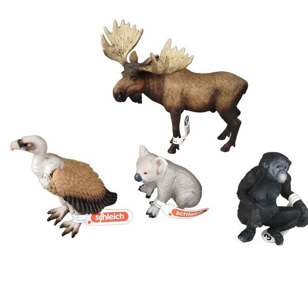 Schleich Tiere Bundle Set von 8 Tierfiguren Elch, Gorilla, Koalae | mehrfarbig, image 1 of 3