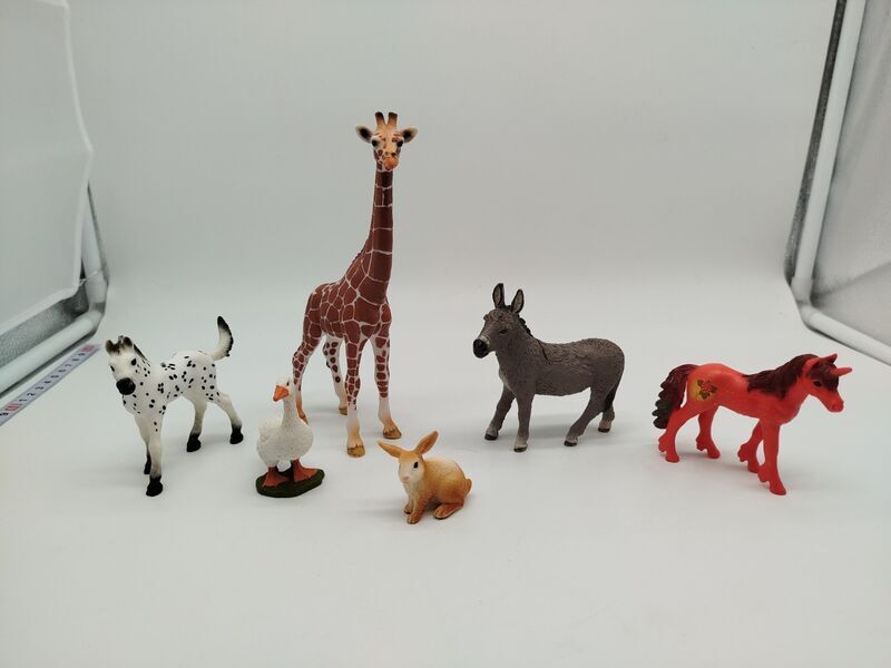 Schleich Tierfiguren Set von 6 - Bauernhof, Giraffe, Einhorn | mehrfarbig 1