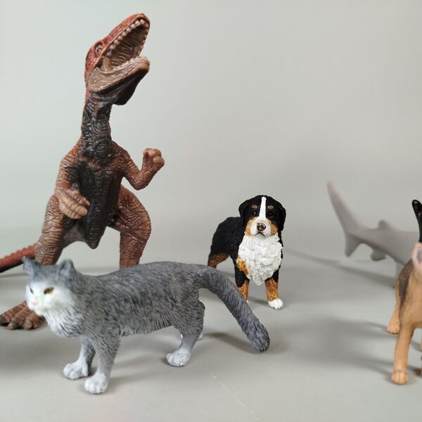 Schleich Tierfiguren Set von 9 - Dinosaurier & Bauernhoftiere | mehrfarbig 4