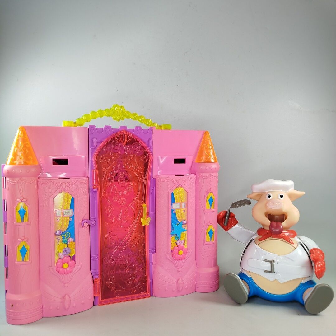 Schloss Spielset & Schweine-Fütterspiel - Kinder Spielzeug Set