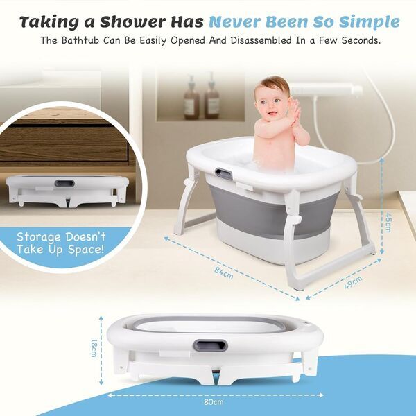 Schwänlein Faltbare Kinderbadewanne | grey 2