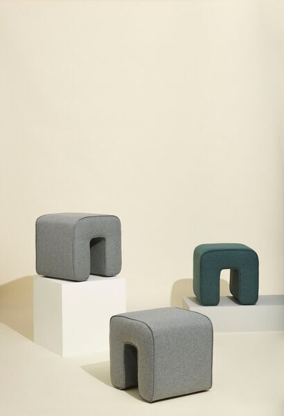 Sculpture Pouf grå | grå, image 1 of 5
