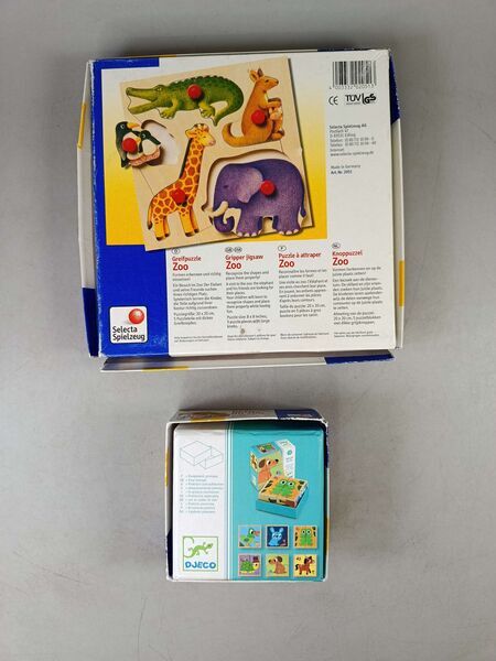 Selecta Spiel Bundle Zoo 2051 Set of 3 Wooden Puzzles, Peg Puzzle & Picture Cubes | multicoloured, image 2 of 4