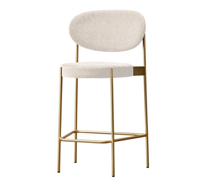 Series 430 bar stool brass beige | brown, image 1 of 5